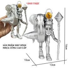 Đồ Chơi Mô Hình Kết Hợp Các Nhân Vật Vũ Trụ Brainrot Tung Tung Sahur Màu Bạc Shimpanzini Bananini Hot Trend