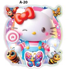 Lồng Đèn Trung Thu 4D Dùng Pin Có Đèn Có Nhạc Thiếu Nhi Kitty m1 2 Mặt