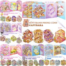【Sổ 4 Sticker 3D Phong Cảnh】DIY Hình Dán 3D Đa Tầng Nhiều Chủ Đề Dễ Thương