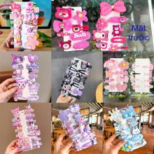 Vỉ Kẹp Tóc Lớn Nhiều Mẫu Sanrio Melody Cinamonroll Kuromi Gấu Dâu Thỏ Stella Cho Bé