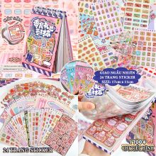 Mini DIY Sticker Book Laser Star Snack Sticker Planner Chất liệu Nhãn dán trang trí Sách