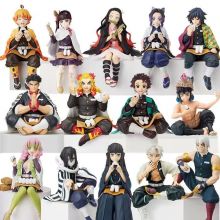 Mô hình Kimetsu No Yaiba figure Demon Slayer Tanjiro Nezuko Zenitsu Inosuke Thanh Gươm Diệt Quỷ Ngồi