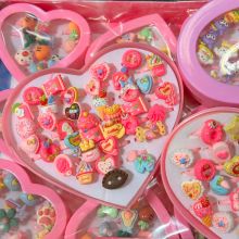 Set 2 Nhẫn Nhựa/ Kim Loại Điều Chỉnh Kích Thước Đáng Yêu Cho Bé Gái Hình Bánh Kẹo