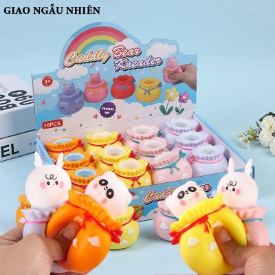 Đồ Chơi Bóp Mềm Squishy Hình Túi Tiền Gấu Trúc Thỏ Nhiều Mẫu Cho Bé