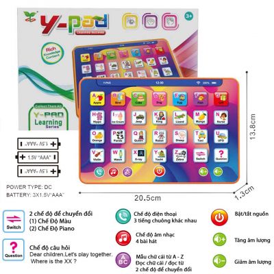 Đồ Chơi Giáo Dục Sớm - Máy Tính Bảng 7 Inch Nhỏ Gọn Cho Bé Học Tiếng Anh