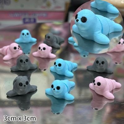 Đồ Chơi Mô Hình Động Vật - Động Vật In 3D Có Khớp Hải Cẩu Đẹp Làm Móc Khóa