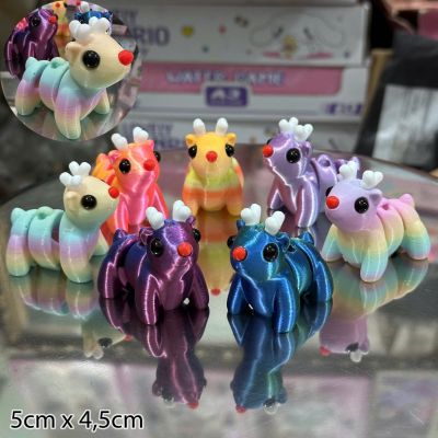 Đồ Chơi Mô Hình Động Vật - Động Vật In 3D Có Khớp Nai Tuần Lộc Đẹp Làm Móc Khóa