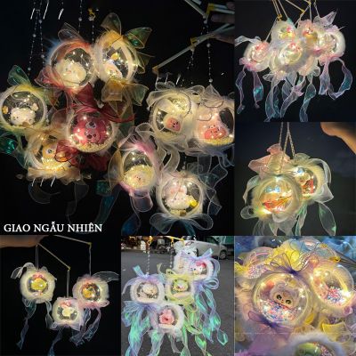 Lồng đèn quả cầu nhựa trong suốt Mika hoạt hình Kuromi Melody - Lồng đèn trung thu mẫu mới 2025