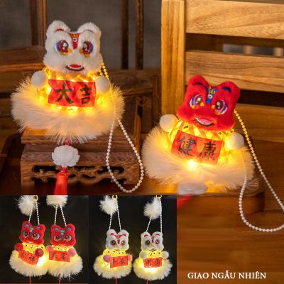 Lồng Đèn Rọ Nhựa Hình Chú Lân Đỏ Trắng Vui Trung Thu Sẵn Đèn Lồng Đèn Trung Thu Cho Bé