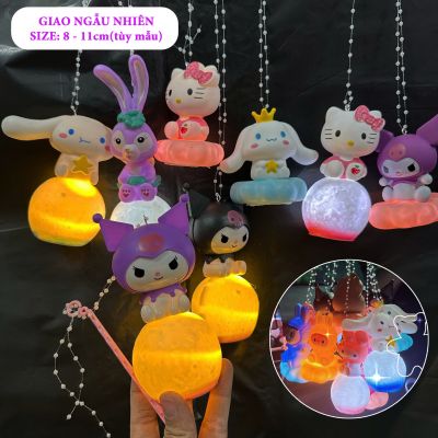 Lồng đèn sẵn pin kèm cán cầm tay cho bé Sanrio Labubu Đấm Mây Cực Xinh Lồng Đèn Trung Thu Đèn Led Làm Đèn Ngủ