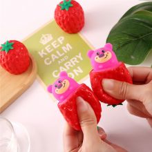 Đồ Chơi Bóp Mềm Squishy Hình Gấu dâu hộp quà Dễ Thương