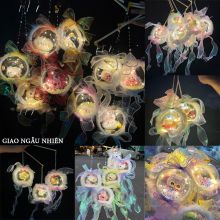 Lồng đèn quả cầu nhựa trong suốt Mika hoạt hình Kuromi Melody - Lồng đèn trung thu mẫu mới 2025