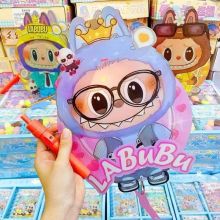 Lồng Đèn Trung Thu 4D Dùng Pin Có Đèn Có Nhạc Thiếu Nhi Labubu 2 Mặt Labubu áo xanh đeo kính