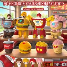 Robot Biến Hình 2in1 Mô Phỏng Kem Khoai Tây Hamburger Đồ Chơi Sáng Tạo Quà Tặng Sinh Nhật Cho Bé