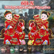 Combo 2 Hình Giấy Ngựa Trang Trí Tết Năm Mới Decal Tết Năm Bính Ngọ 2026 601-X