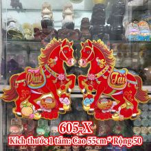 Combo 2 Hình Giấy Ngựa Trang Trí Tết Năm Mới Decal Tết Năm Bính Ngọ 2026 605-X