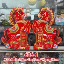 Combo 2 Hình Giấy Ngựa Trang Trí Tết Năm Mới Decal Tết Năm Bính Ngọ 2026 606-1