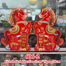 Combo 2 Hình Giấy Ngựa Trang Trí Tết Năm Mới Decal Tết Năm Bính Ngọ 2026 606-2