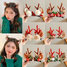 Kẹp Tóc Hình Sừng Hươu Tuần Lộc Giáng Sinh Siêu Dễ Thương Cho Bé Gái Phụ Kiện Cài Tóc Noel