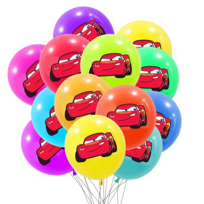 10 bóng in xe đua MC Queen nhiều màu size 10in trang trí tiệc sinh nhật