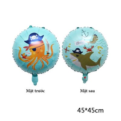 Bóng kiếng sinh vật biển Tròn sinh vật biển trang trí sinh nhật