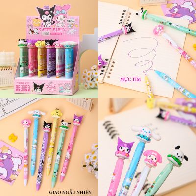 Bút Viết mẫu mới Sanrio Kuromi Melody Bút Viết màu Mực Tím Cho Bé Tiện Dụng