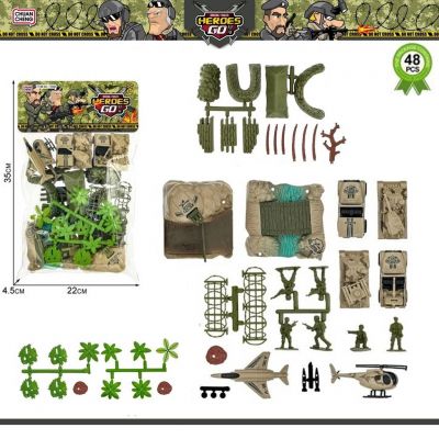 Đồ chơi túi lính lớn mô hình máy bay xe tăng lính quân sự chi tiết lớn 11040