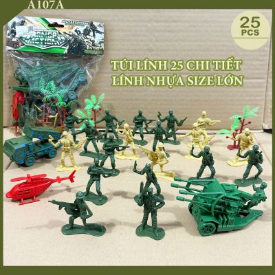  [HCM]Mô Hình Lính Nhựa - Túi Lính Đồ Chơi - Đồ Chơi Quân Đội - Diệp Linh A107A