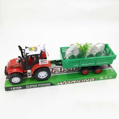 Xe mô hình container đầu kéo và thùng chở thú rừng