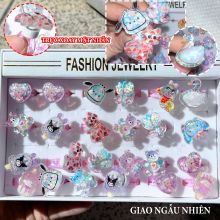 Nhẫn Nhựa/ Kim Loại Kết Hợp Con Quay Trục Xoay Điều Chỉnh Kích Thước Đáng Yêu Cho Bé