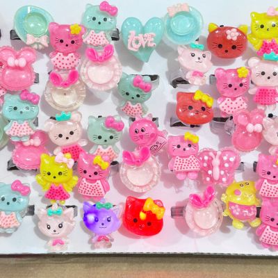 Nhẫn kuromi kitty sanrio động vật có đèn led cho bé gái đáng yêu