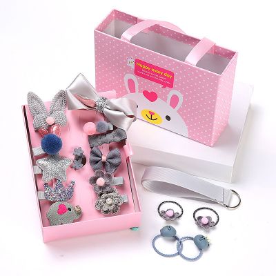 Set Hộp Buộc Tóc Kèm Túi Xách làm Quà Tặng Bé Gái