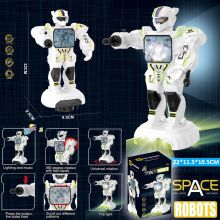 Đồ chơi robot chiến đấu chiếu hình ảnh có đèn nhạc cao cấp di chuyển bắn tên lửa 727-1