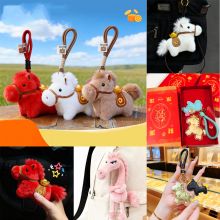 Móc Khóa Ngựa Hài Hước - Ngựa Cõng Vàng - Ngựa Mạ Vàng Quà Tặng Tết Sang Trọng Dây Treo Balo Pony