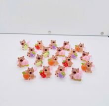 Set 2 Nhẫn Nhựa Điều Chỉnh Kích Thước Đáng Yêu Cho Bé Gái Hình Capybara