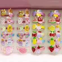 Set vòng tay cho bé gái kèm họa tiết đồ ăn trái cây lấp lánh đáng yêu