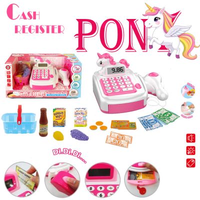 Đồ Chơi Máy Tính Tiền Siêu Thị Pony Kết Hợp Máy Tính Số Học Cho Bé Học Toán Đồ Chơi Bán Hàng