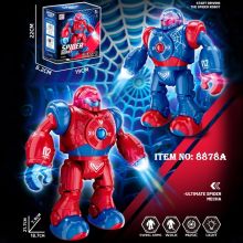 Đồ chơi Robot Spiderman 8878 Di chuyển né vật cản có đèn có nhạc Siêu nhân robot Đồ chơi cho bé