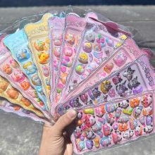 Hình Dán Pha Lê Lấp Lánh Sanrio Động Vật Nơ Xinh Đáng Yêu Sticker In Nổi 3D Cho Bé Nhiều Mẫu Sanrio