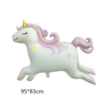 Bóng Nhôm Hình Ngựa Pony Bóng Kiếng Ngựa Thần,Bóng Hình Ngựa Cầu Vồng Trang Trí Tiệc Sinh Nhật