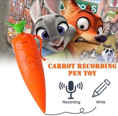 Bút Cà Rốt Thỏ Judy & Rắn Gary Zootopia - Bút Bi Carot Ghi Âm 2 In 1 Mực Đều Âm Thanh Sống Động Cute