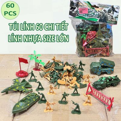 Đồ chơi túi lính lớn mô hình máy bay xe tăng lính quân sự chi tiết lớn 23AD05