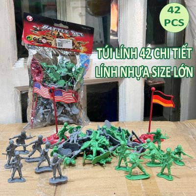 Đồ chơi túi lính lớn mô hình máy bay xe tăng lính quân sự chi tiết lớn 9050-40F