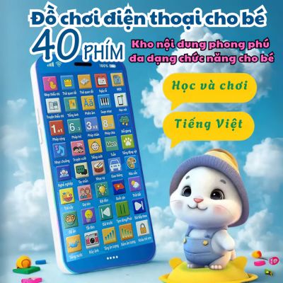 [Pin Sạc ] Điện Thoại Đồ Chơi Phát Nhạc Thông Minh Tiếng Việt Nhiều Chức Năng Cho Bé Loại 40 Nút