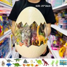 Đồ Chơi Trứng Khủng Long Khổng Lồ 21 Chi Tiết Lớn Nhựa PVC Mềm An Toàn Cho Bé Bộ Sưu Tập Khủng Long