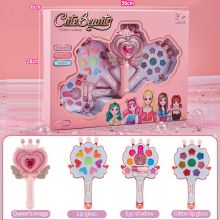 Hộp đồ chơi trang điểm thật hình quyền trượng 3 tầng trái tim - Hộp Trang Điểm thật Cho Bé