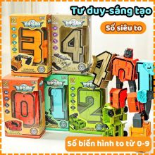 Robot Biến Hình Đồ Chơi Cho Bé Số 0-9 CỠ LỚN, Con Số Biến Hình Lắp Ghép Đồ Chơi Con Số, Đồ Chơi Robot Cho Bé Trai