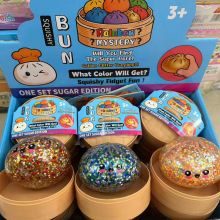Đồ Chơi Mochi Trong Suốt Lớn Kim Sa Bánh Bao Kèm Xửng Hấp Cute Bóp Mềm Mịn Giảm Stress