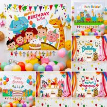 (Tặng đinh móc+keo dán) Phông nền, tranh vải treo tường, backdrop sinh nhật, happy birthday, trang trí sự kiện