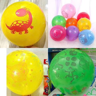 10 bóng cao su in hình động vật pokemon pikachu khủng long hoạt hình
